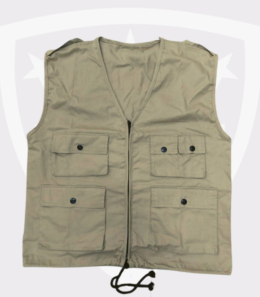 Multi Pocket Vest w/ Buttons and Back Pocket