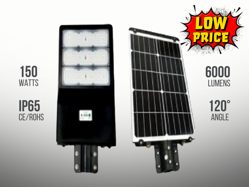 Solar Street Light Integrated Aluminum+ABS 150 Watts