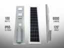 Solar Street Light Integrated Aluminum Alloy 100 Watts